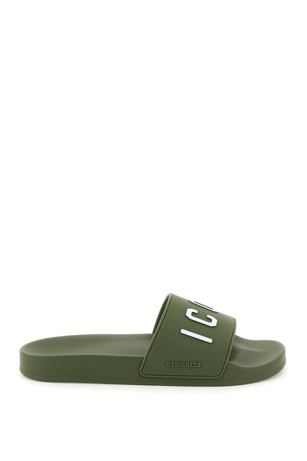 Dsquared2 3d Logo Lettering Slip-on Slides - Men - Piano Luigi