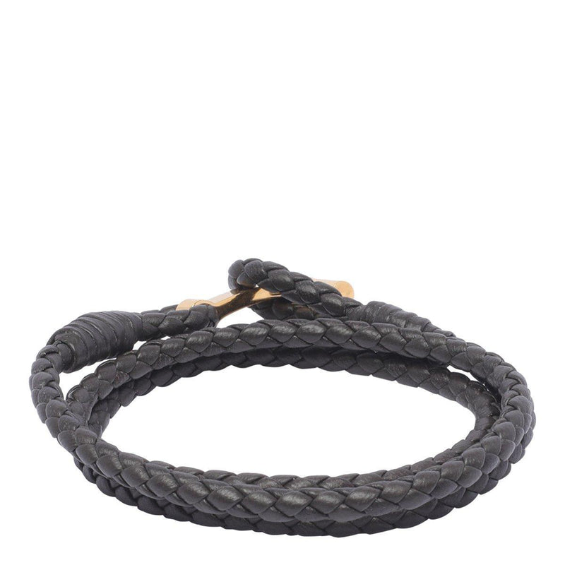 Tom Ford Logo Plaque Braided Bracelet - Men - Piano Luigi