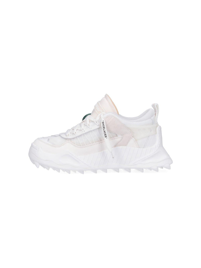 Off-White Odsy 1000 Sneakers In White Leather And Fabric Blend - Men - Piano Luigi