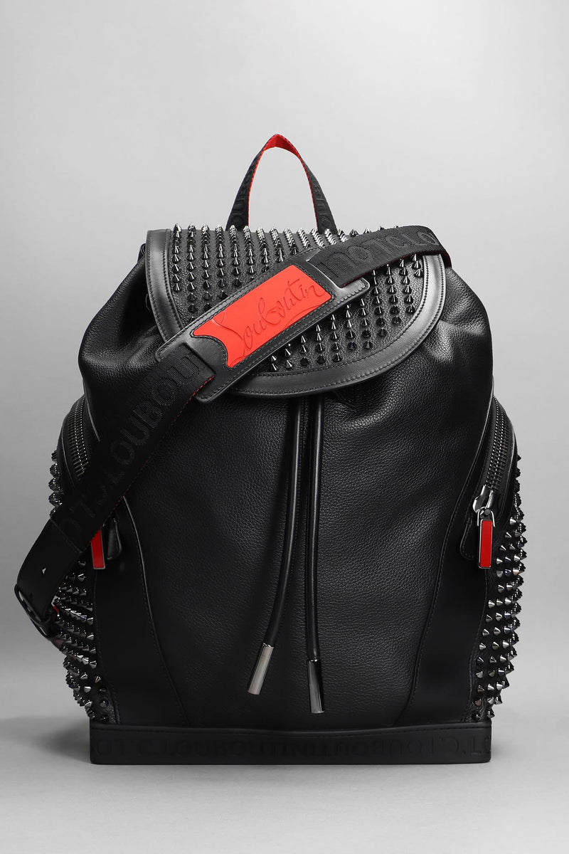 Christian Louboutin Backpack In Black Leather - Men - Piano Luigi