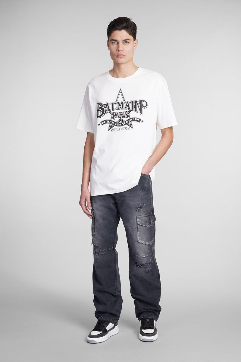 Balmain T-shirt In White Cotton - Men - Piano Luigi