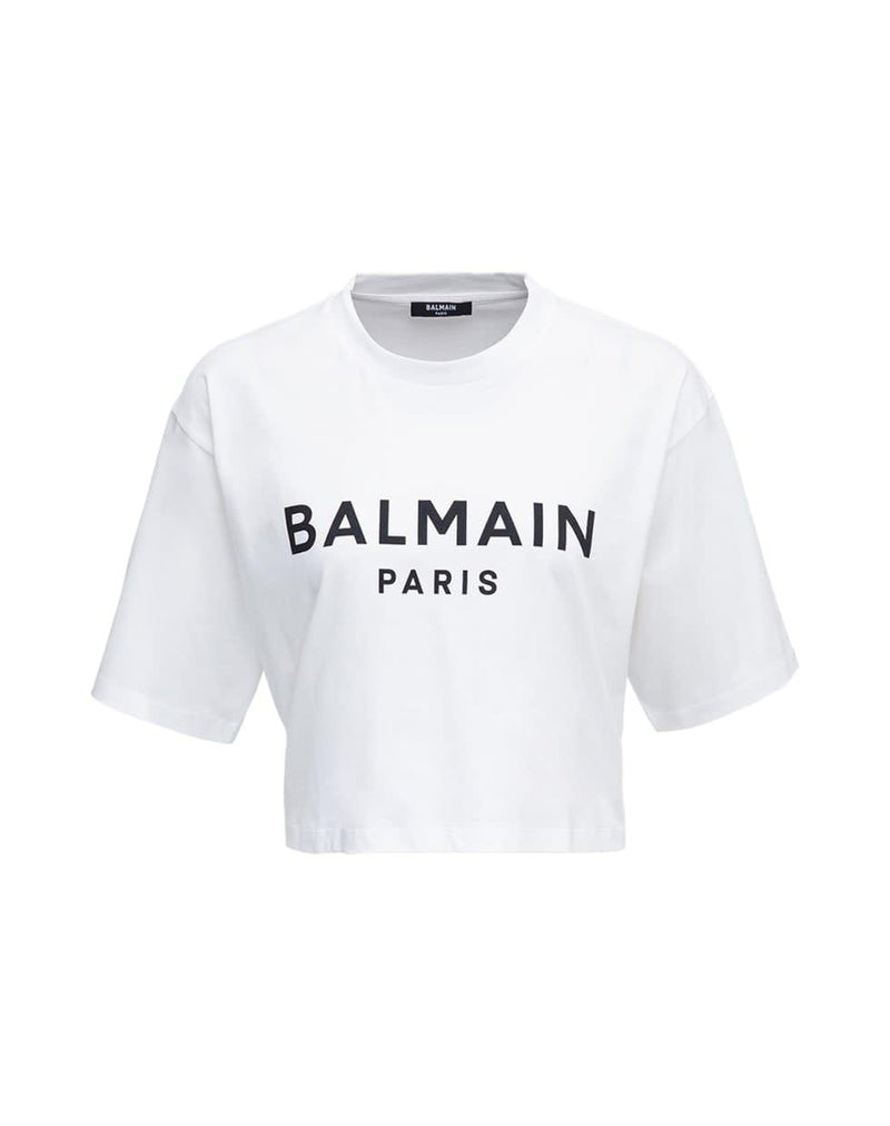 Balmain Printed Cropped T-shirt - Women - Piano Luigi