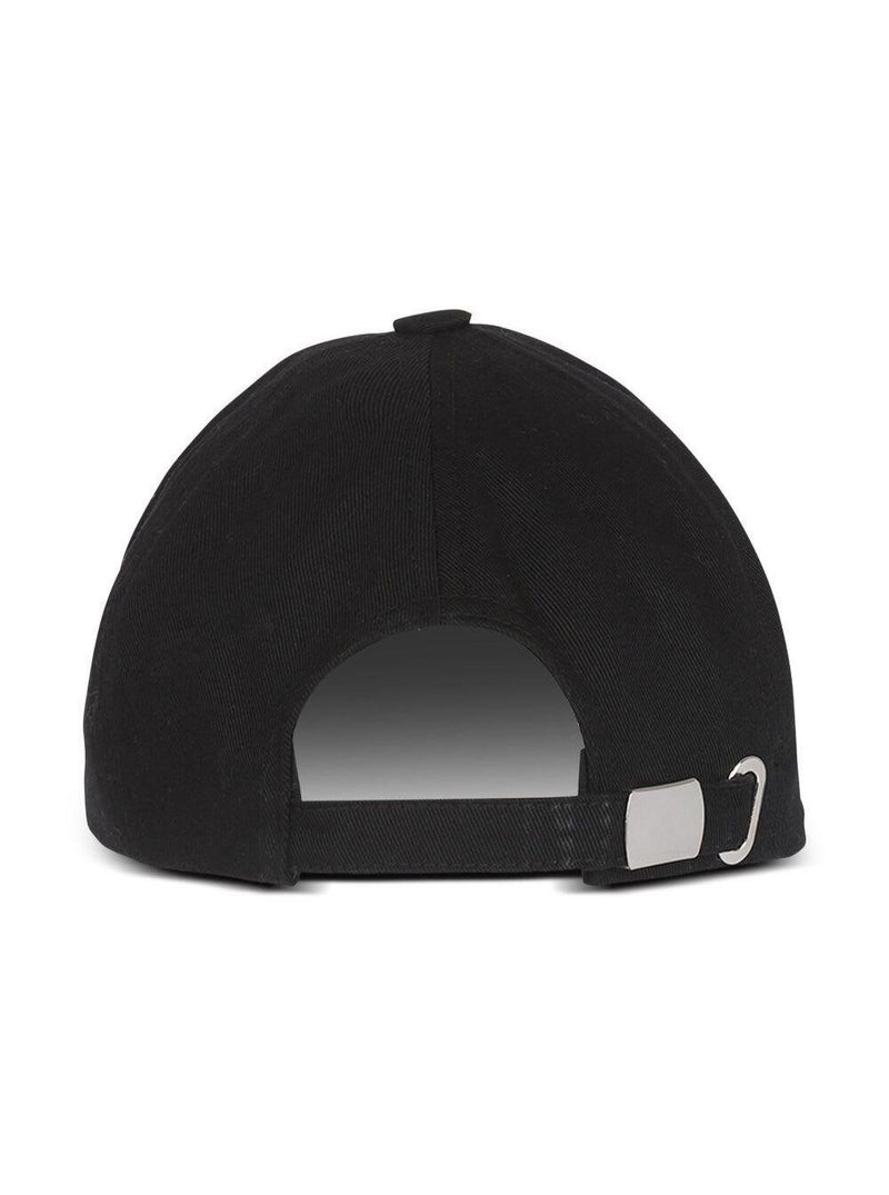 Balmain Black Baseball Cap With Contrasting Logo In Cotton Woman - Men - Piano Luigi