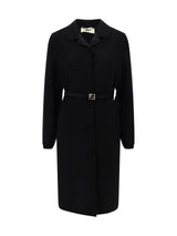 Fendi Wool Coat With Belt - Women - Piano Luigi