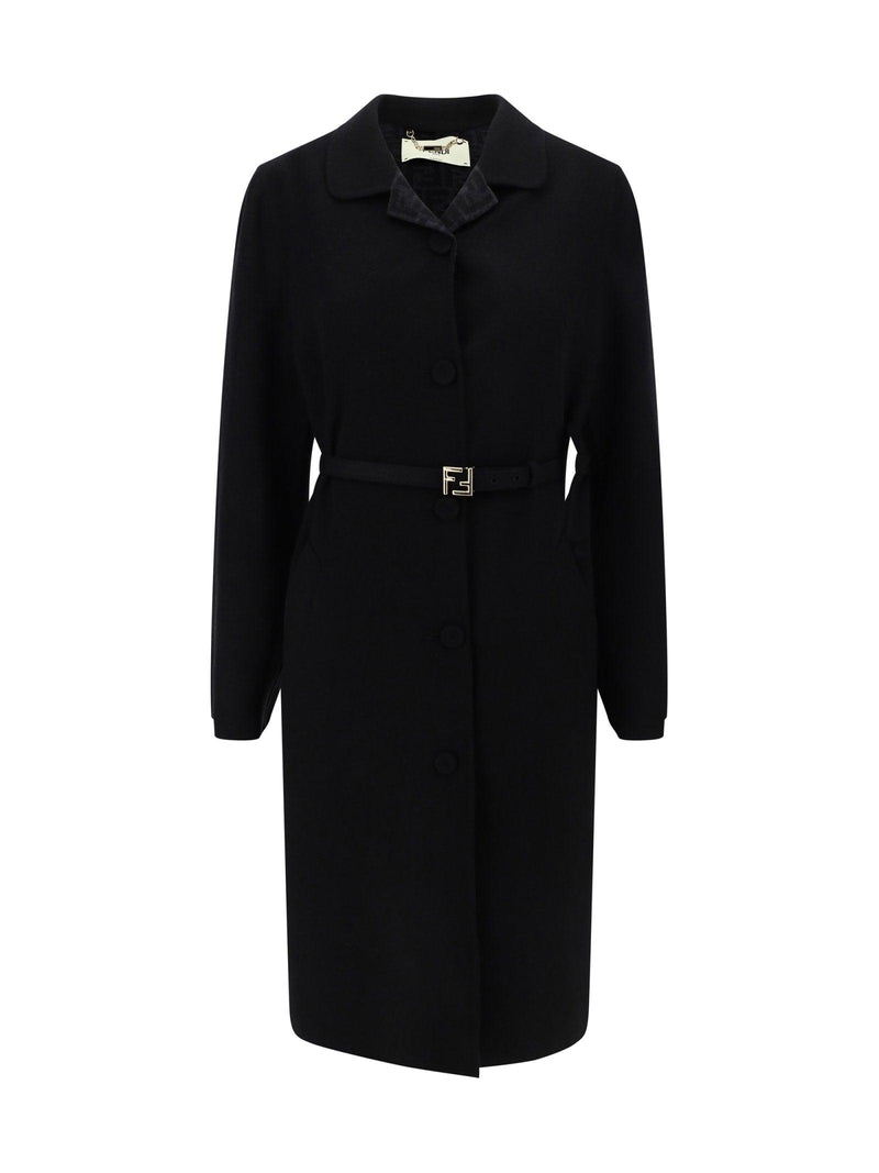 Fendi Wool Coat With Belt - Women - Piano Luigi