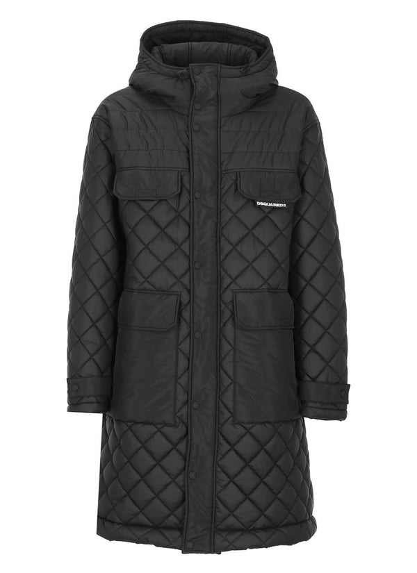 Dsquared2 Quilted Hooded Mid-length Coat - Men - Piano Luigi