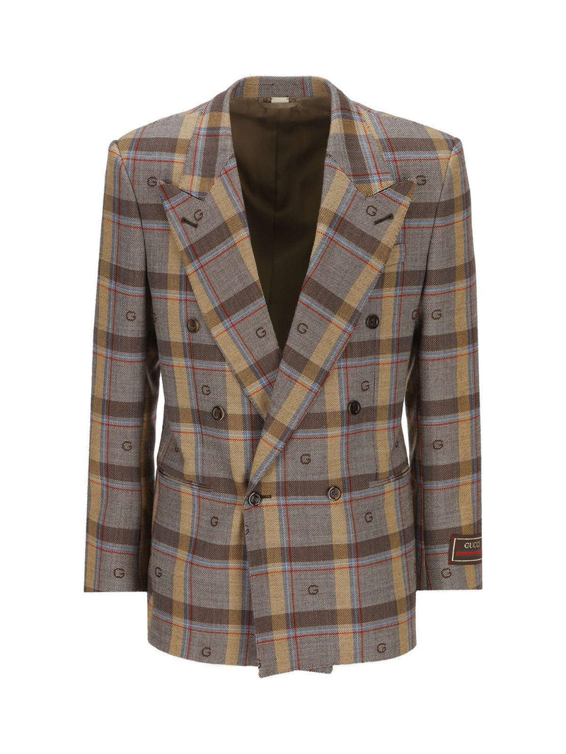 Gucci Checked Long-sleeved Jacket - Men - Piano Luigi