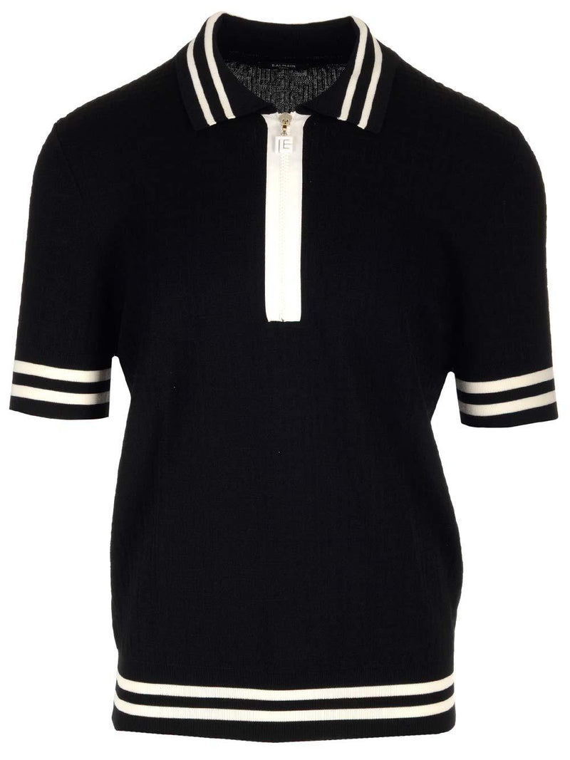 Balmain Knitted Wool Polo Shirt - Men - Piano Luigi