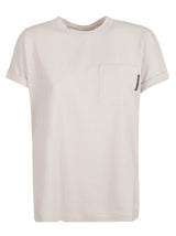 Brunello Cucinelli Patched Pocket Plain T-shirt - Women - Piano Luigi