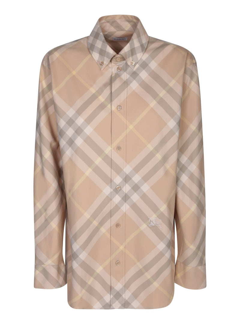 Burberry Check Motif Yellow Shirt - Women - Piano Luigi