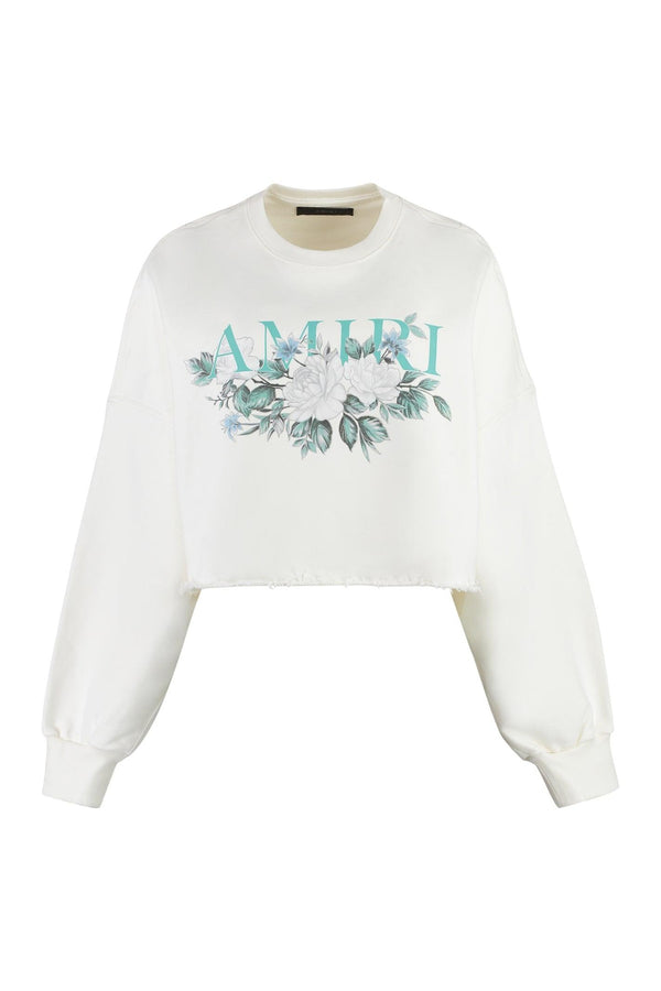 AMIRI Logo Detail Cotton Sweatshirt - Women - Piano Luigi