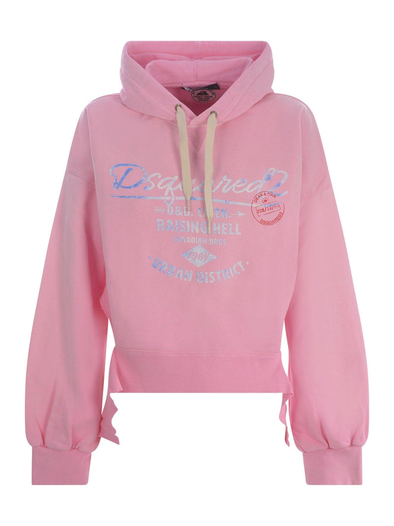 Hooded Sweatshirt Dsquared2 In Cotton - Women - Piano Luigi