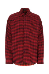 Balenciaga Embroidered Flanel Reversible Oversize Shirt - Men - Piano Luigi