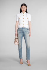 Balmain Jeans In Blue Cotton - Women - Piano Luigi