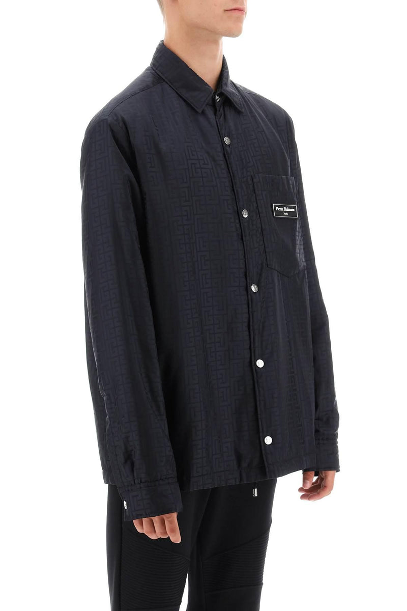 Balmain Monogram Nylon Overshirt - Men - Piano Luigi