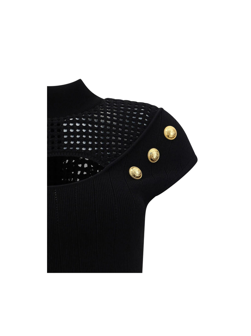 Balmain Knitted Sheath Dress - Women - Piano Luigi