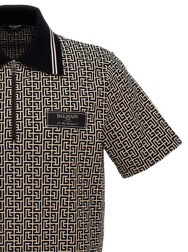 Balmain monogram Polo Shirt - Men - Piano Luigi