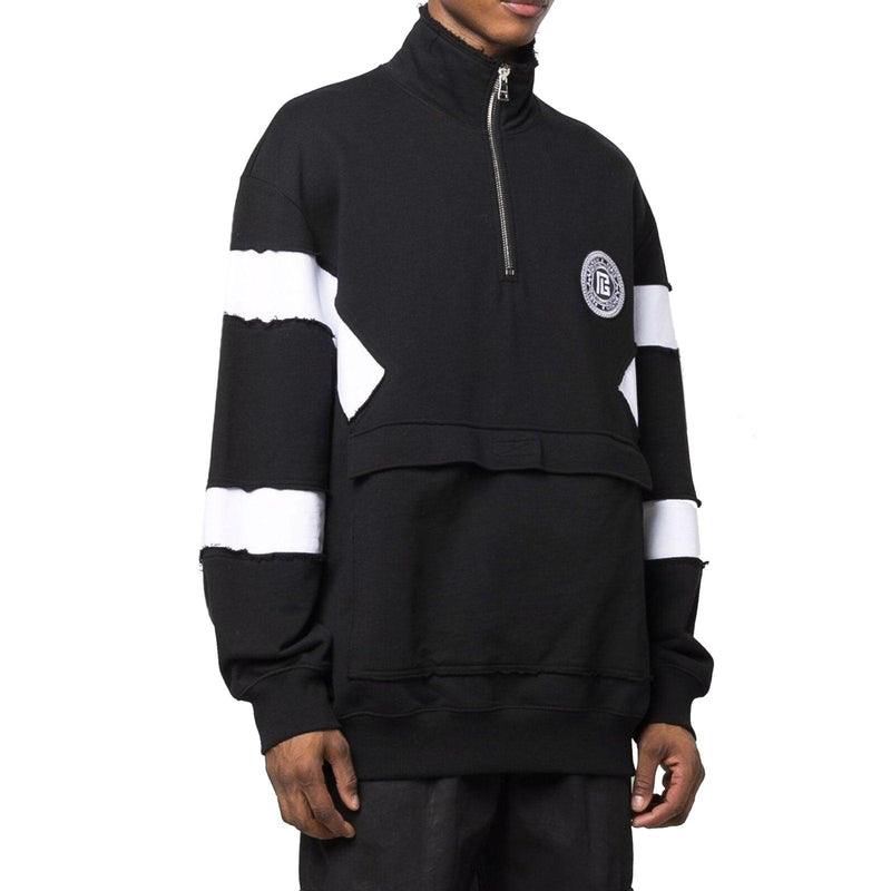 Balmain Circle Logo Cotton Sweatshirt - Men - Piano Luigi