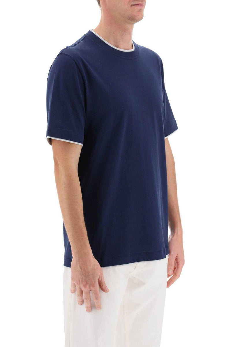 Brunello Cucinelli Layered-effect Crewneck T-shirt - Men - Piano Luigi