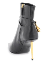 Tom Ford Leather Ankle Boots With Padlock - Women - Piano Luigi