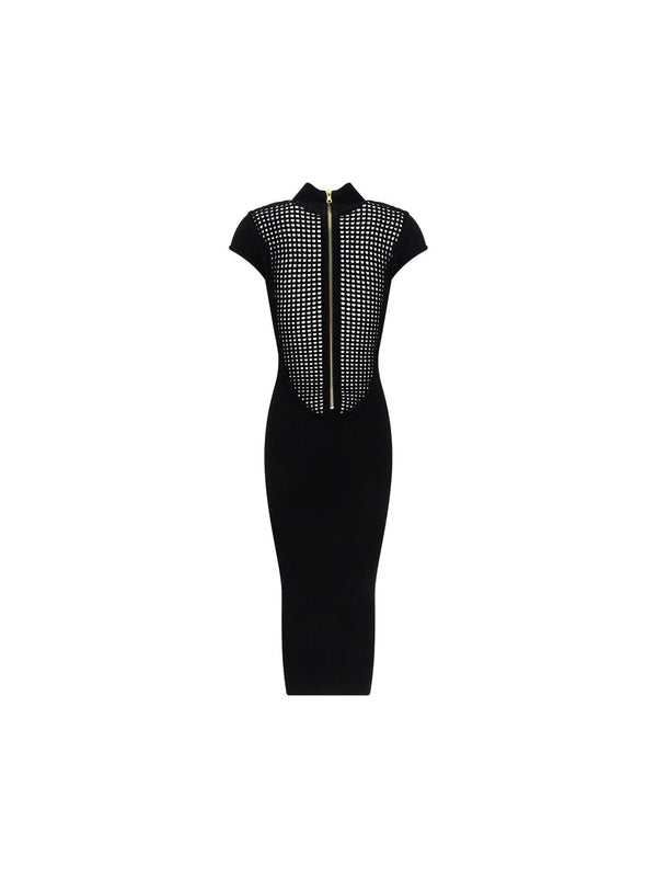 Balmain Knitted Sheath Dress - Women - Piano Luigi