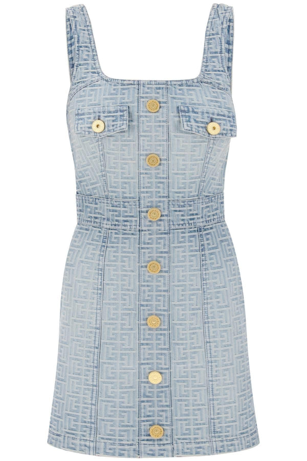 Balmain Light Blue Denim Dress - Women - Piano Luigi