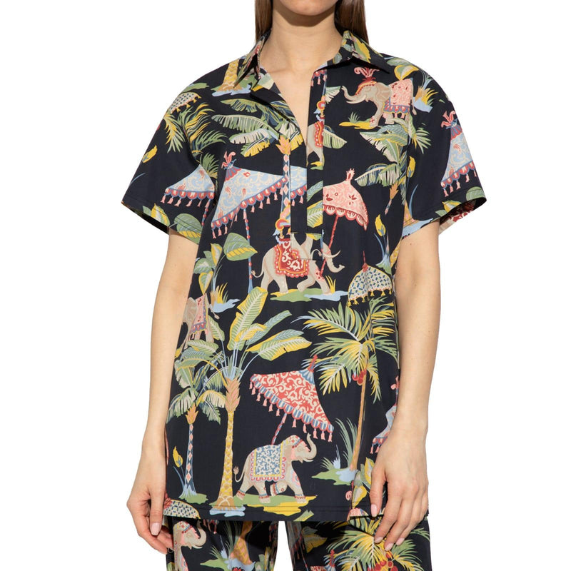 Valentino Printed Short Sleeve Shirt - Women - Piano Luigi