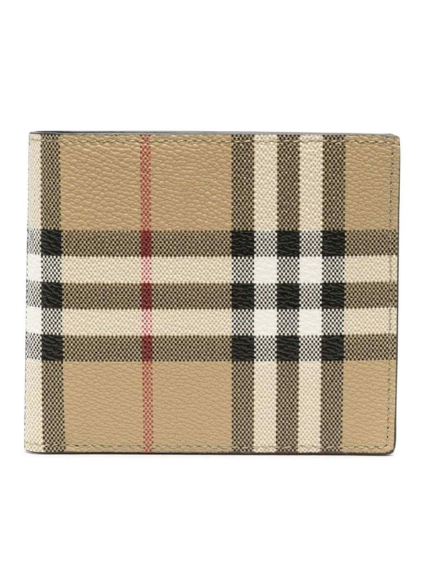 Burberry All-over Check Printed Bi-fold Wallet - Men - Piano Luigi