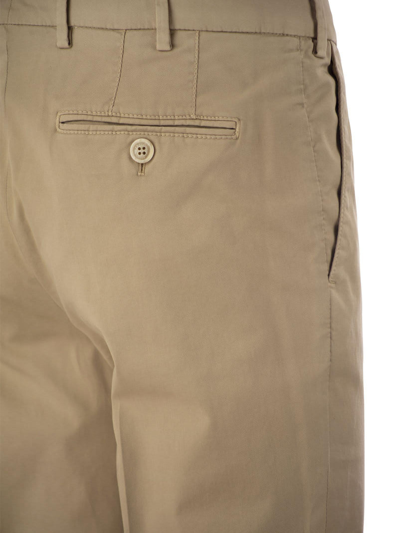 Brunello Cucinelli Italian Fit Cotton Gabardine Trousers - Men - Piano Luigi