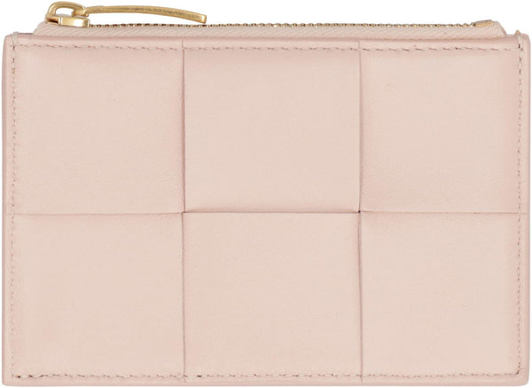 Bottega Veneta Leather Card Holder - Women - Piano Luigi