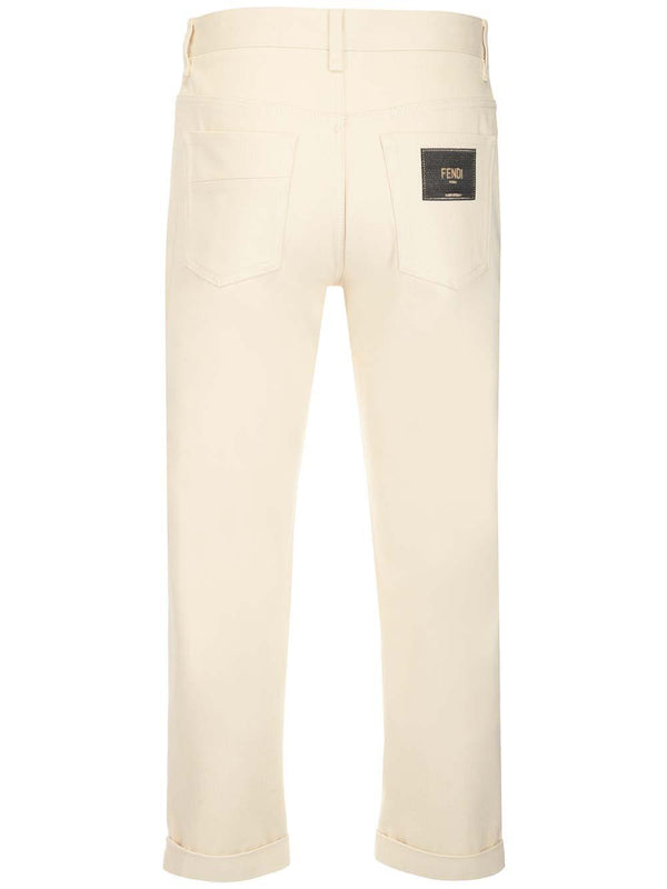 Fendi White 5-pocket Trousers - Men - Piano Luigi