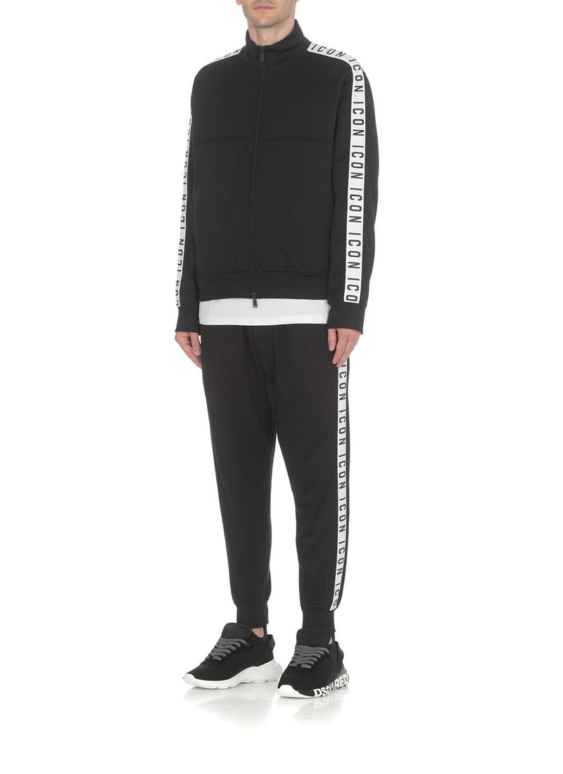 Dsquared2 Black Icon Zip Sport Sweatshirt - Men - Piano Luigi