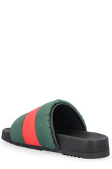 Gucci Padded Web Slide Sandals - Men - Piano Luigi