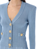 Balmain Gold Buttons Knit Cardigan - Women - Piano Luigi