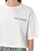 Balmain Cropped Tee - Women - Piano Luigi