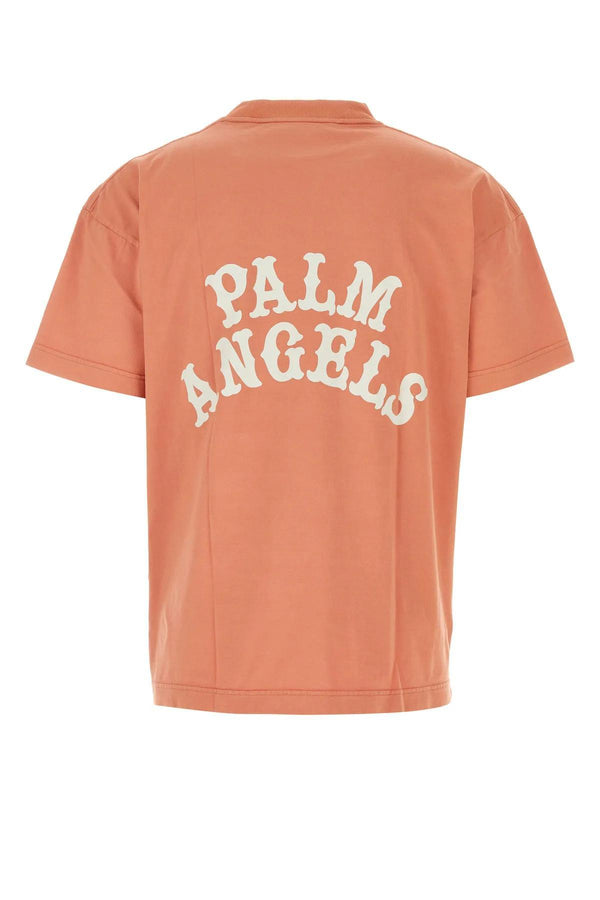 Palm Angels Dark Pink Cotton T-shirt - Men - Piano Luigi