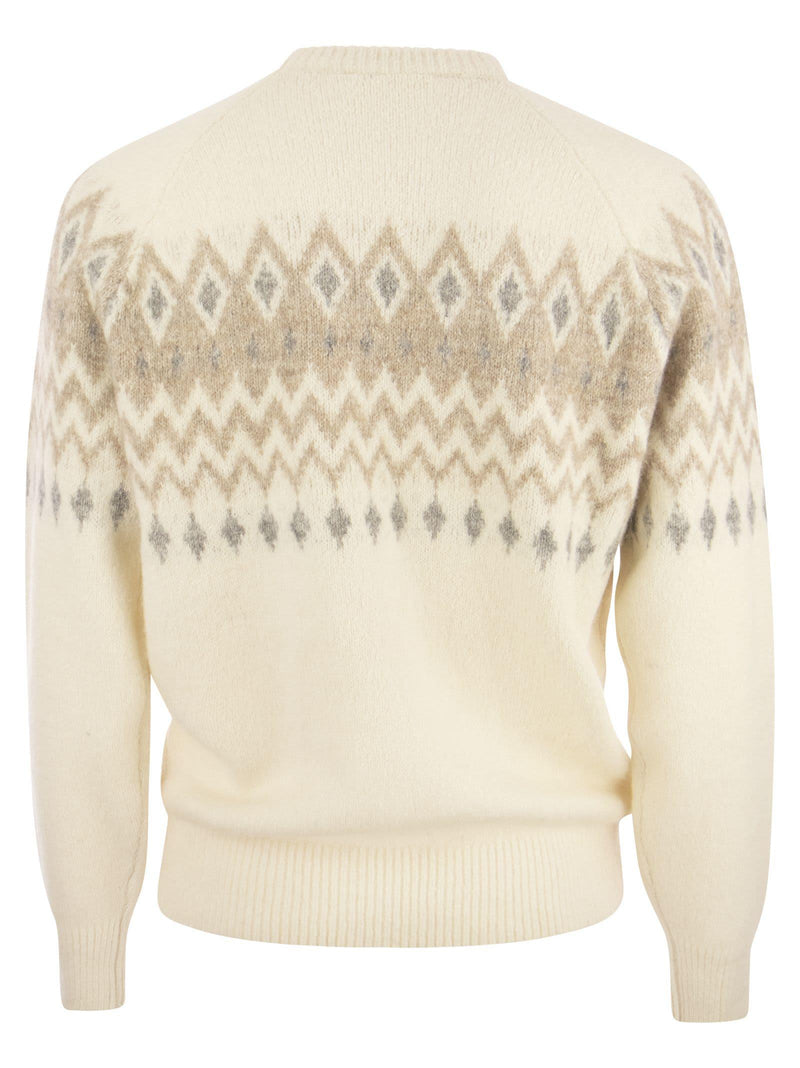 Brunello Cucinelli Icelandic Jacquard Buttoned Sweater In Alpaca, Cotton And Wool - Men - Piano Luigi