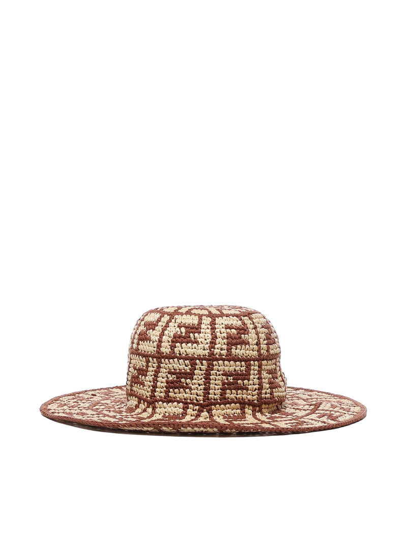 Fendi Multicolor Raffia Ff Hat - Women - Piano Luigi