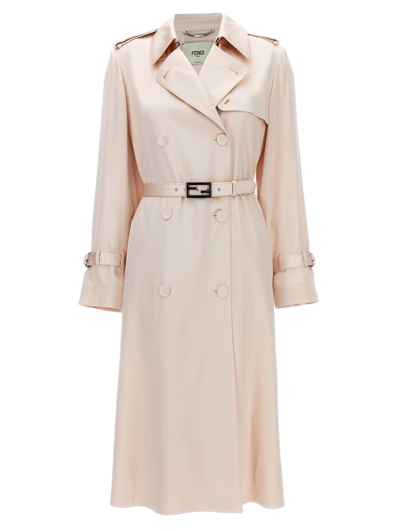 Fendi Double-breasted Silk Trench Coat - Women - Piano Luigi