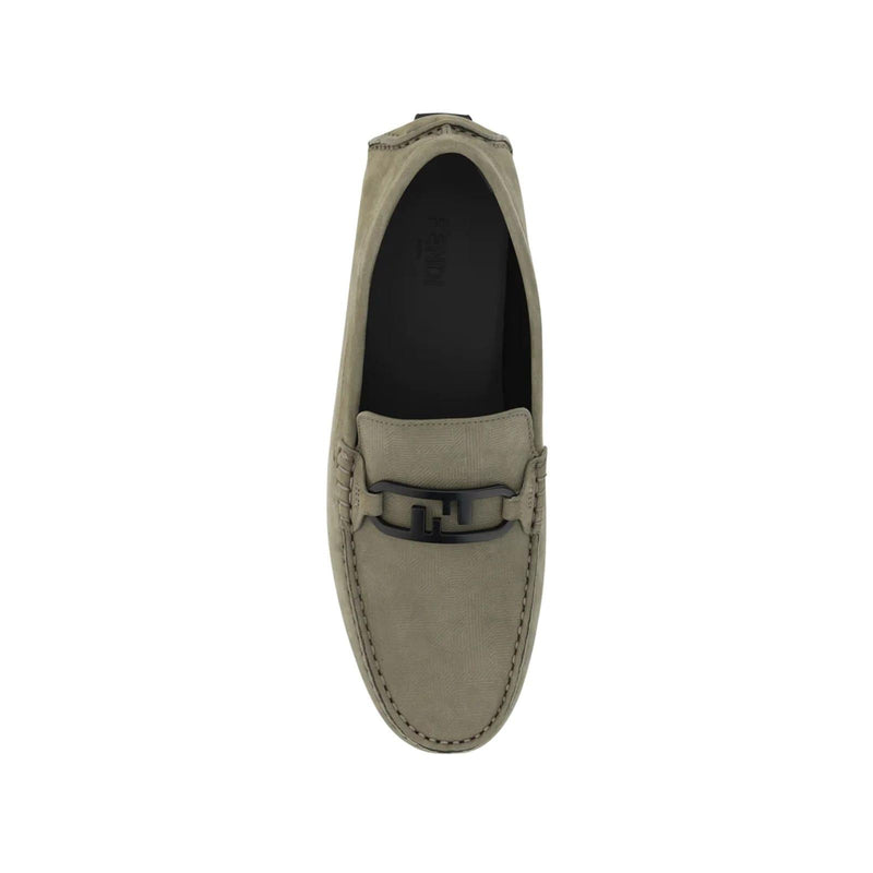 Fendi Suede Driver Loafers - Men - Piano Luigi