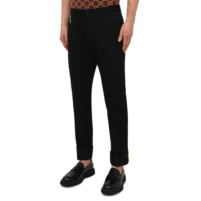 Versace Cotton Gabardine Trousers - Men - Piano Luigi