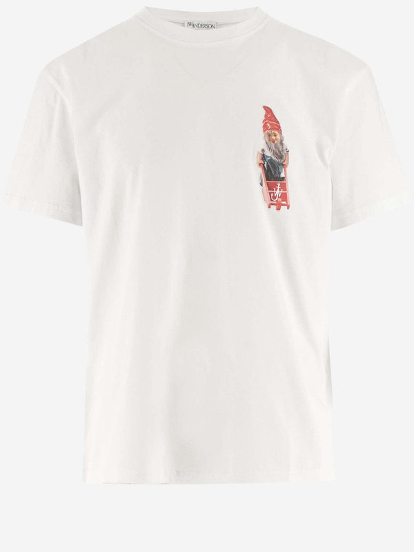 J.W. Anderson Cotton T-shirt With Graphic Print And Logo - Men - Piano Luigi