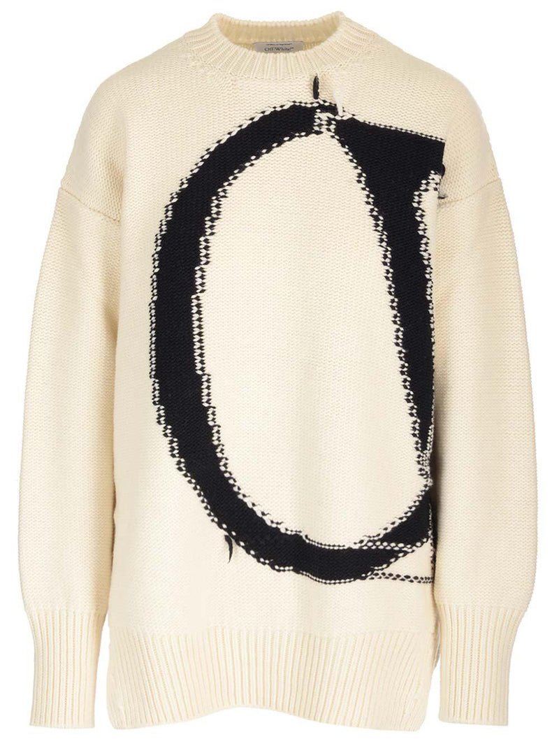 Off-White Oversized Logo Sweater - Women - Piano Luigi