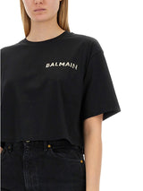 Balmain Logo Print T-shirt - Women - Piano Luigi