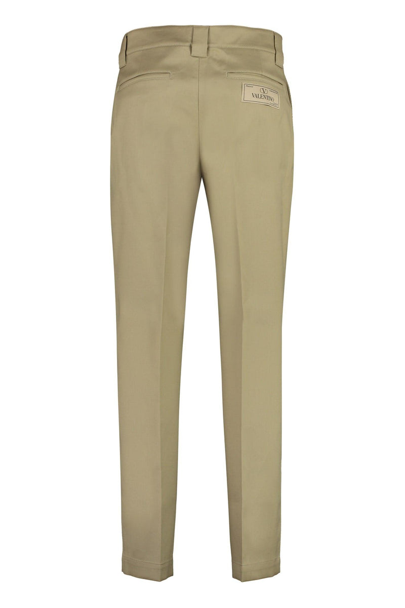 Valentino Cotton Gabardine Trousers - Men - Piano Luigi