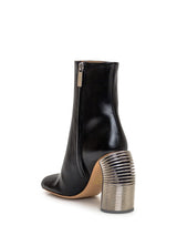 Off-White High Heels Ankle Boots In Black Leather - Women - Piano Luigi