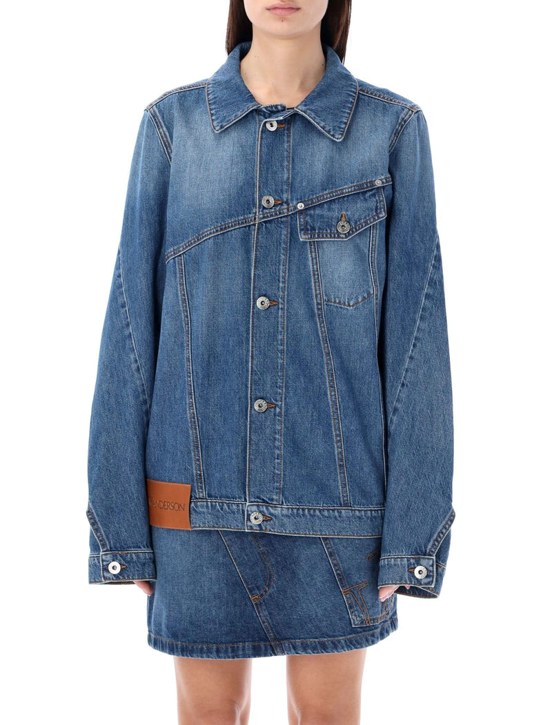 J.W. Anderson Twisted Denim Jacket - Women - Piano Luigi