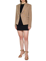 Balmain Beige Wool Blazer Jacket - Women - Piano Luigi