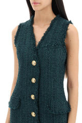 Balmain Mini Dress In Tweed - Women - Piano Luigi