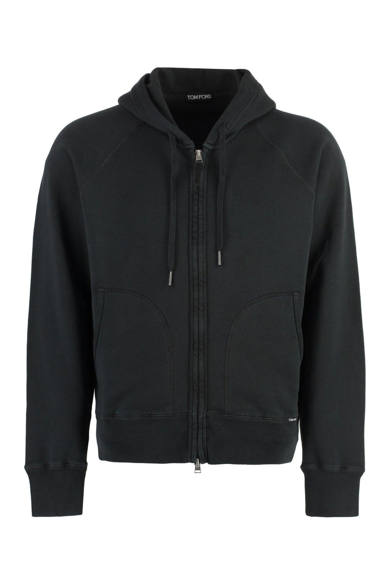 Tom Ford Cotton Full Zip Hoodie - Men - Piano Luigi